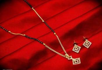 Gold diamond mangalsutra 1