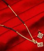 Gold diamond mangalsutra