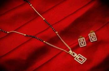 Gold diamond mangalsutra 1