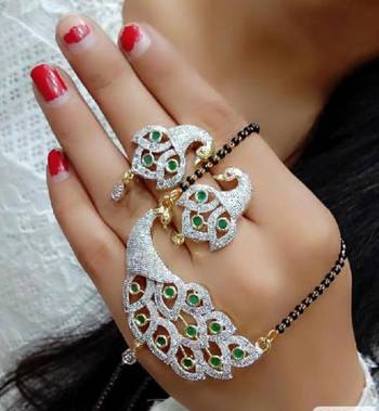 Gold diamond mangalsutra 1