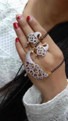 Gold diamond mangalsutra 1