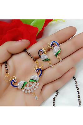 Gold diamond mangalsutra 1