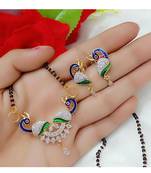 Gold diamond mangalsutra