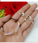 Gold diamond mangalsutra