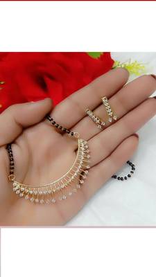 Gold diamond mangalsutra 1