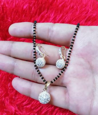 Gold diamond mangalsutra 1