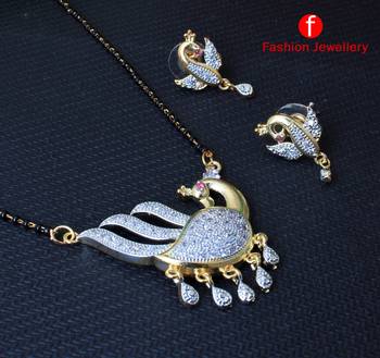 Gold diamond mangalsutra 1