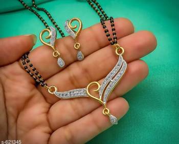 Gold diamond mangalsutra 1