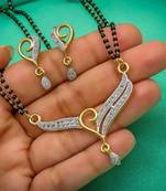 Gold diamond mangalsutra