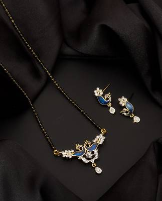Gold diamond mangalsutra 1