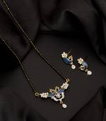 Gold diamond mangalsutra