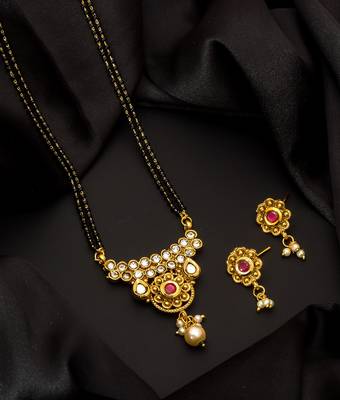 Gold diamond mangalsutra 1