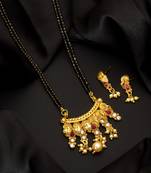Gold diamond mangalsutra