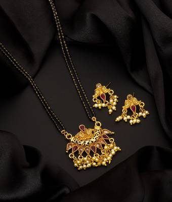 Gold diamond mangalsutra 1