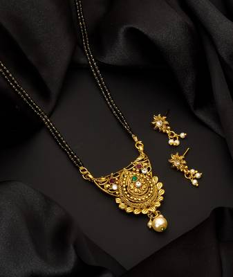 Gold diamond mangalsutra 1