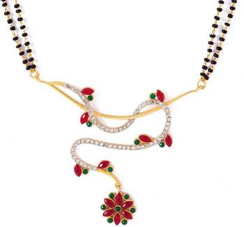 Gold diamond mangalsutra 1