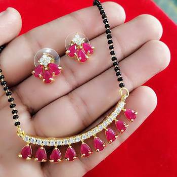Gold diamond mangalsutra 1
