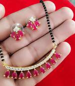 Gold diamond mangalsutra