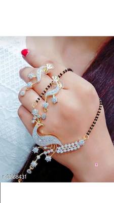 Gold diamond mangalsutra 1