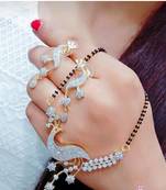 Gold diamond mangalsutra