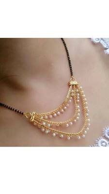 Gold diamond mangalsutra 1