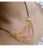 Gold diamond mangalsutra