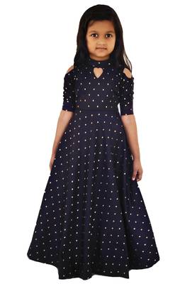 Kids Blue Long Leatest Design Down For Girls 1