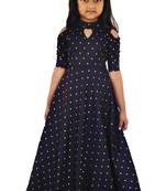 Kids Blue Long Leatest Design Down For Girls