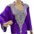 light purple georgette moroccan islamic dubai kaftan farasha zari and stone work dress