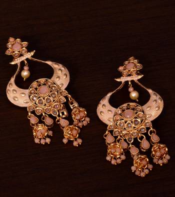 Kundan and Stone Embellished Designer Danglers for Wedding 217EDS250 1