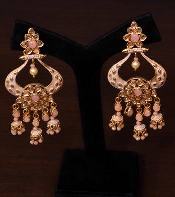 Kundan and Stone Embellished Designer Danglers for Wedding 217EDS250 2