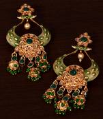 Kundan and Stone Embellished Designer Danglers for Wedding 217EDS252