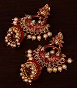 Kundan and Stone Embellished Designer Danglers for Wedding 217EDS253