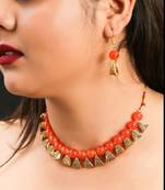 Orange Pearl Necklaces