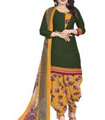 Green printed lawn salwar