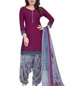 Maroon printed lawn salwar