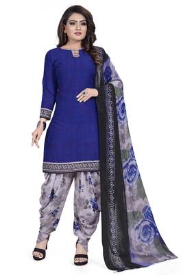 Blue printed lawn salwar 1