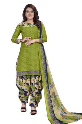 Green printed lawn salwar 1