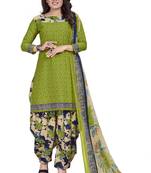 Green printed lawn salwar