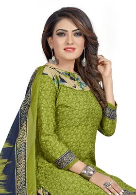 Green printed lawn salwar 2