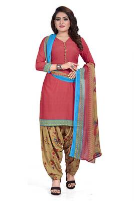 Red printed lawn salwar 1