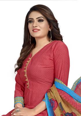 Red printed lawn salwar 2