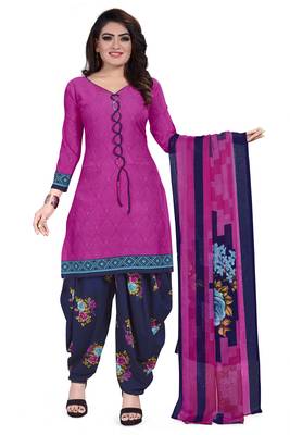 Pink printed lawn salwar 1
