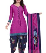 Pink printed lawn salwar