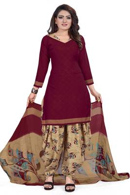 Red printed lawn salwar 1