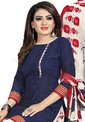 Blue printed lawn salwar 2