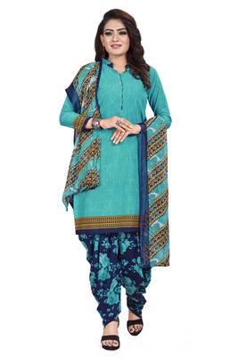 Sky blue printed lawn salwar 1