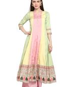 Multicolor printed art silk salwar