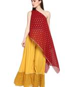 Maroon printed georgette salwar