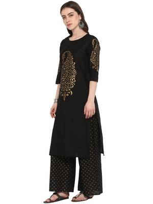 Black printed cotton salwar 4